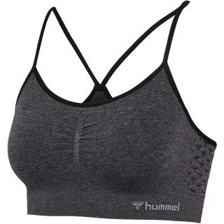 hummel hmlCI Seamless Scrunch Sport-BH Damen 2508 black melange XS