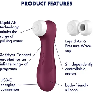 Satisfyer Pro 2 Generation 3 weinrot inkl. Bluetooth + App