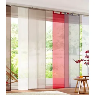 OTTO home Schiebegardine Xanten (2 St), Schlaufen, transparent, Voile, 2-er Set, mit Beschwerungsstangen, Breite: 57 cm, Flächenvorhang beige 57 cm x 175 cm