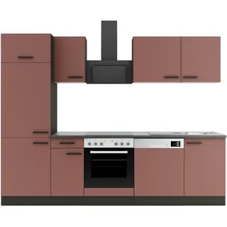 OPTIFIT Küchenzeile Nizza407 270 cm Rostrot
