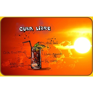 Schatzmix Cuba Libre Sonne Metallschild Wanddeko 20x30 cm tin Sign Blechschild, Blech, Mehrfarbig