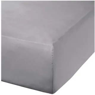 Erwin Müller Spannbettlaken Mako-Satin 150 x 200 - 160 x 200 cm silber