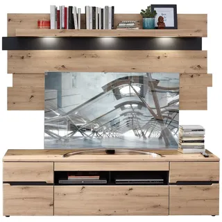 Innostyle Wohnwand TV Lösung MEMPHIS 2-teilig Artisan Eiche Graphit Nachbildung,