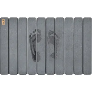 SoBuy Badematte, Grau, Stein, 59x39 cm, Badtextilien, Badematten
