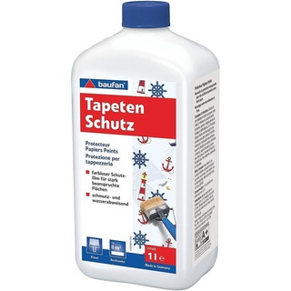 Baufan Tapeten- und Anstrich-Schutz Schutzanstrich auf Acrylbasis für weiße und bunte Dispersionsfarbe 1L