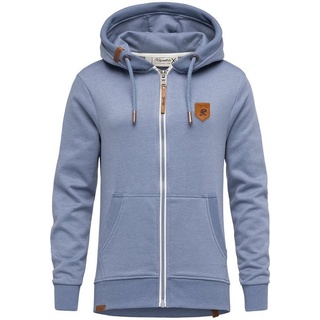 REPUBLIX Kapuzenpullover VIVAN Damen Hoodie Sweatshirt Pullover Zipper Jacke blau