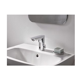 Grohe Bau Cosmopolitan E Infrarot-Waschtisch-Armatur 36451000 chrom, mit Mischung, Temperaturbegrenzer, 6 V Lithium-Batterie