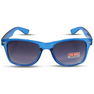 Sonia Originelli Sonnenbrille Sonnenbrille Einfarbig Transparent Partybrille Spaß Fasching Onesize blau
