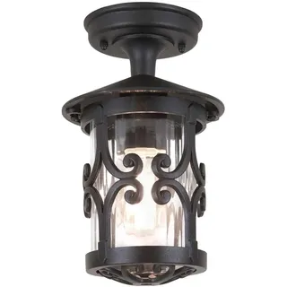 Elstead Lighting Außendeckenleuchte Aluminium 26,5 cm inkl. E27 LED schwarz