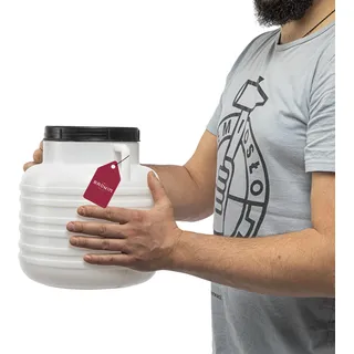 lilawelt24 Kunststofffass 10 Liter Weiß