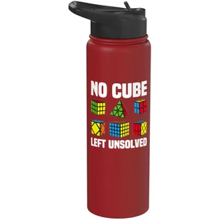Wettkampffähiges Speed-Cubing-Puzzle „Kein Würfel bleibt ungelöst“ Stainless Steel Insulated Water Bottle