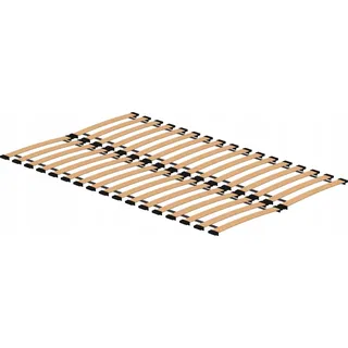 Federleistenrost 120x200 cm – 34 Buchenleisten, 2× 60x200, Lattenrost Set mit Kappen & Montageset