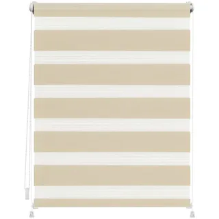 Lichtblick Duo Rollo / Doppelrollo Klemmfix 80 x 150 cm verspannt creme
