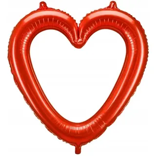 Bilderrahmen Mit Folienballon, Rotes Herz, Geburtstag, Valentinstag, 86 X 83 Cm