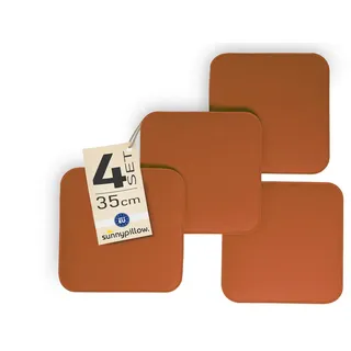 sunnypillow Sitzkissen 35 x 35 x 5 cm Braun 4 St.