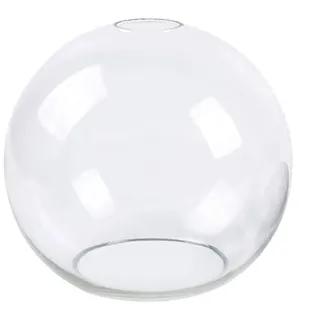 HOMEXO Kugelförmiger Lampenschirm aus klarem Glas, Lampenschirm-Ersatz mit Öffnung an Zwei Enden, D13 cm, D15 cm, D20 cm, D25 cm, D18 cm, Glasabdeckung, Kugel-Lampenschirm, 1 Stück (Size : D15cm)