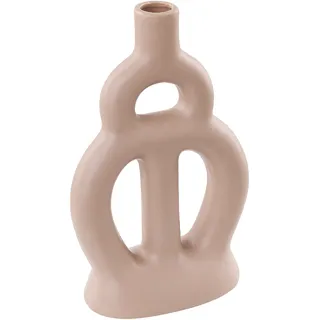 Beliani Blumenvase Kozani Beige 28 cm