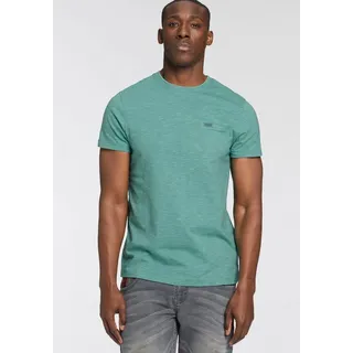 Bruno Banani T-Shirt Mit Doppelkragen und Zierbrusttasche grün XL (56/58)