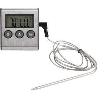 YUMILI Lebensmittelthermometer, BBQ-Thermometer, Fleisch-Kochsondenthermometer, genaues digitales Kochthermometer mit Timer-Temperaturmesswerkzeug