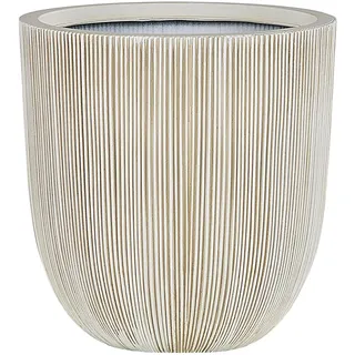 Beliani Chios Ø 31 x 33 cm Beige/Weiß