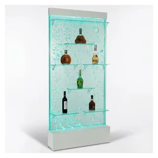 JVmoebel Barschrank Regale Beleuchtet Led Wasser Wand Bar Säule Wassersäulen Theke Made in Europa weiß