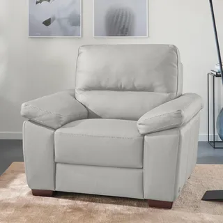 Sessel CALIA ITALIA "Gaia, hochwertiger, edler Ledersessel mit erstklassigem Sitzkomfort", braun (tortora), B:100cm H:92cm T:94cm, Leder SORRENTO - 100% Leder;Leder BULL - 100% Leder, Sessel, Sessel, in zwei hochwertigen Lederqualitäten