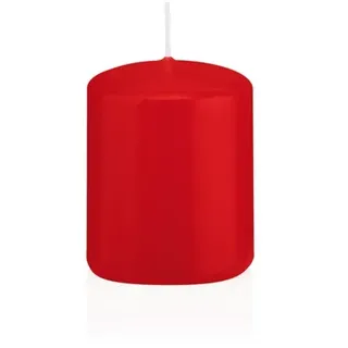 Wiedemann Kerzen Stumpenkerzen Rot 60 x Ø 50 mm, 24 Stück, rußarm, tropffrei, hochwertiger Docht
