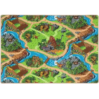 Snapstyle Dino Welt Kinderteppich 100 x 100 cm Grün