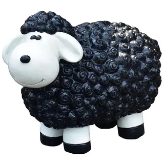 Geschenkestadl Gartenfigur XL Schafe in verschiedenen Farben Gartenfigur schwarz
