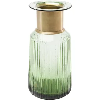 Kare Vase Barfly Gold/Grün 30 cm