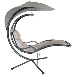 Stuhl suspendiert schwingen SANREMO 200 x 125 x 195 cm, beige, mit Ständer