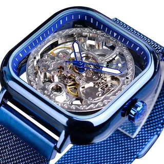 FORSINING Quadratische Uhr – Blau KP14519
