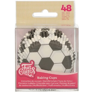 FunCakes Backen Cups Fußball: Perfekt für Fußball Cupcakes, Cupcakes und mehr, Kuchen dekorieren, pk / 48