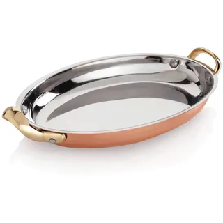 WAS Germany - Servierpfanne Copper Look 20, 30 x 22 x 4,5 cm, Kupfer/Chromnickelstahl