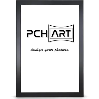 PCH[art] Bilderrahmen New Alaya | Farbe: Schwarz | Größe: 30x45 cm | zeitloser und schlichter Rahmen für Poster, Fotos und Portraits