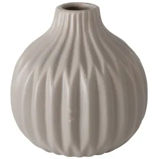 BOLTZE GRUPPE GmbH Dekovase Keramikvase mit Prägung, 18 cm, ESKO (einzeln) beige 12 cm