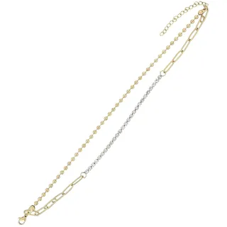 Fußkette ADELIA ́S "Fußkettchen – aus Edelstahl", gold, Fußketten, Damen, Edelstahl, Zum Verschenken – ideal zum Valentinstag