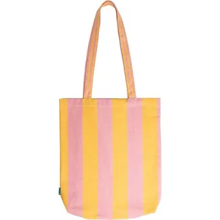 Tragetasche gestreift - gelb/rosa