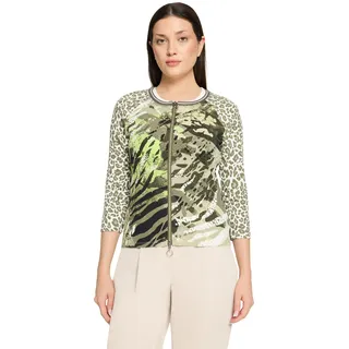 Betty Barclay Shirtjacke mit Rippenstruktur Khaki 48