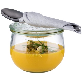 APS 6er-Set Original WECK Gläser 580 ml mit Deckel, - Ø 11 cm/Höhe 9 cm/Tulpenform