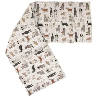 Bio-Bio Dinkelkissen XXL 8-Kammer 75x20cm - Bio Füllung & Bio-Stoff "Liebe Hunde" Wärmekissen Körnerkissen Bio-Dinkel
