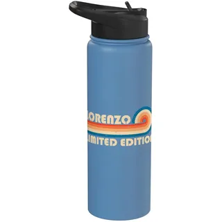 LORENZO First Name Funny Retro Vintage Birthday Stainless Steel Insulated Water Bottle