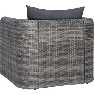 vidaXL Gartensessel mit Polster grau