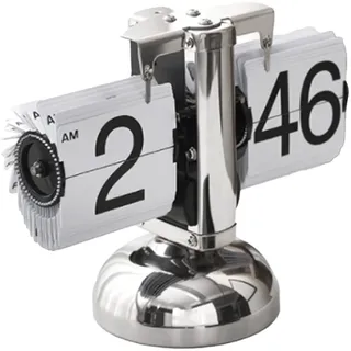 Ejoyous Retro-Klappuhr, Flip-Schreibtischuhr Retro-Flip-Uhr Mechanische Digital Flip Desk Clock Tischuhr Flip-Down-Uhr Mit Interner Zahnradbetriebener Uhr für Das Wohnzimmer zu Hause