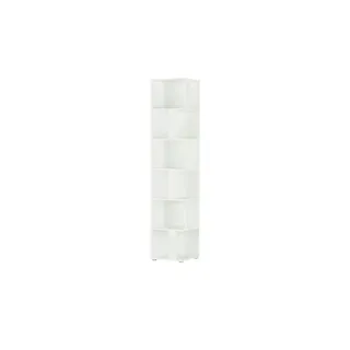 Möbel Kraft XORA Eckregal 38 x 38 x 186 cm Weiß