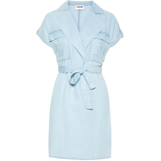 Noisy May Damen Kleid NMVERA S/S ENDI TENCEL SHIRT DRESS Blau S