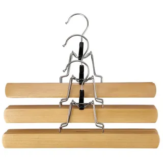 Trendline Hosenklemmbügel Holz Natur 3 St.
