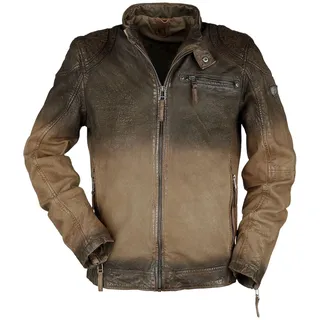 Gipsy Arne Slim Fit Lamov Männer Lederjacke dunkelbraun Basics, Biker - S