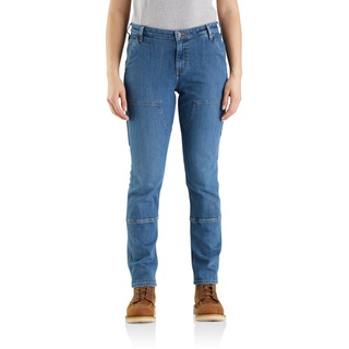 CARHARTT Double Front Straight Relaxed Fit Jeans Damen Blau (H97) - W10