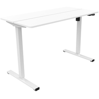 YULUKIA 100042 Elektronischer höhenverstellbarer Schreibtisch mit 120*60CM Tischplatte, Weiß